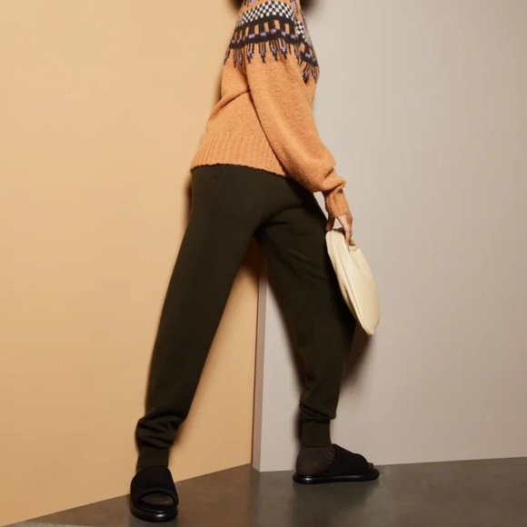 A.L.C. Spense Tie Waist Wool Cashmere Joggers Pants Size S Army Green NEW $395 - Picture 2 of 10